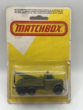 Matchbox Superfast No71 Military Wrecker “No Labels” Unopened on Poor Card. 