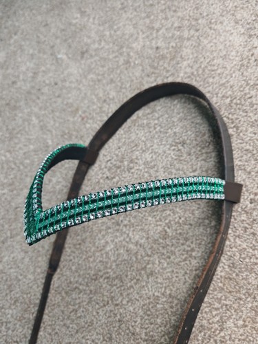 Shape bling browband - v,