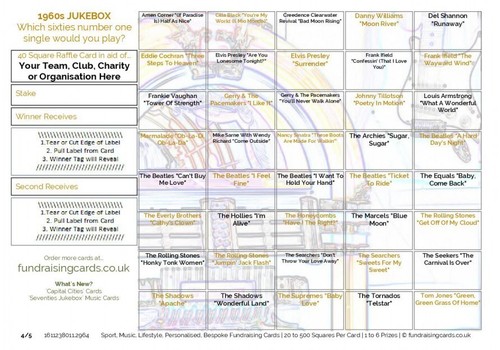 Music blind cards - music, fundraiser