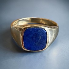 9ct Gold Vintage Lapis Signet