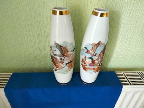 Pair porcelain vases - pair,