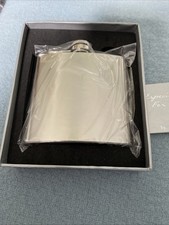 Ladies mens Stainless Steel Hip Flask boxed Xmas whisk  gin b’day gift 18 or 21