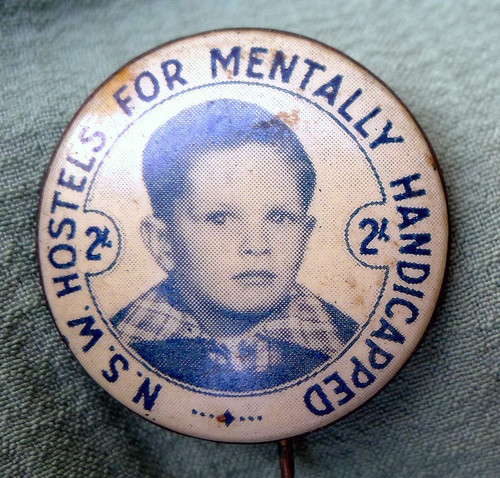 Australian tin badge w - australian,