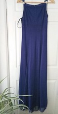 Betsy & Adam Stunning Royal Blue Long Dress With Diamante Straps Zip on the back