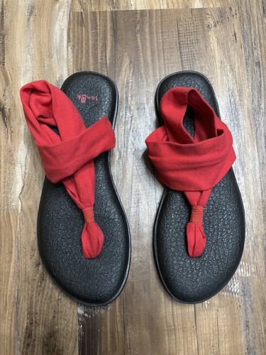 Sanuk yoga foam red fabric - foam,