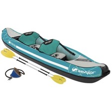 CANOEING INFLATABLE KAYAK SEVYLOR MADISON KIT PADDLES PLUS 2-PERSON