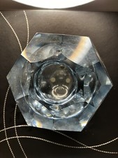 Strombergshyttan Faceted Mid Century Scandinavian Glass Vase