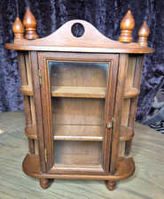 Vintage Wooden Curio Cabinet
