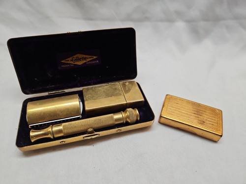 Antique gillette gold tone - antique,