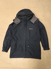 Berghaus Goretex Performance Shell Jacket Mens Size Medium Blue Hooded
