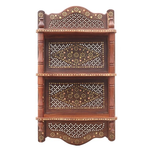 Wooden indian wall shelf - wooden, 3