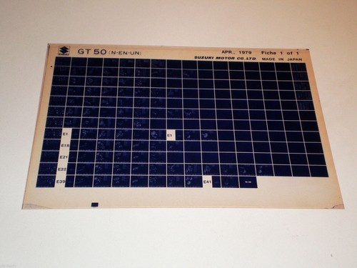 Microfiche spare parts catalog - microfiche,