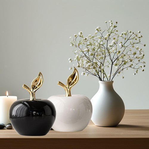Ceramic apple statue desktop - apple,