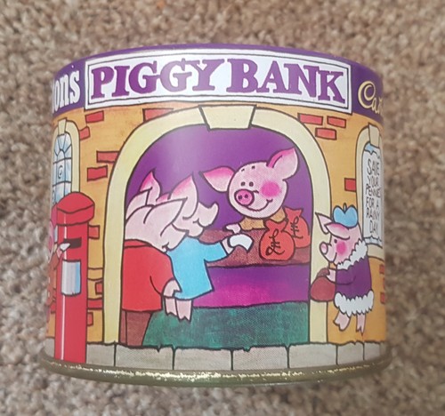 Vintage tin money - , box