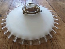 Vintage French Opaline Frilly Coolie Shade