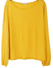 Zara W&B Balloon Sleeved Top