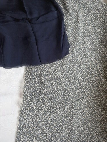 Navy and white printed asian - navy,