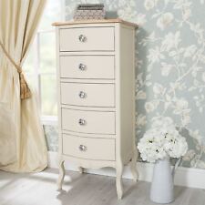 Tallboy Cream Narrow Chest of