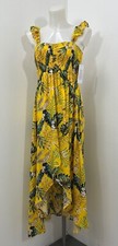 Ladies New Angeleye Floral Print Dip Hem Dress Size 8-16