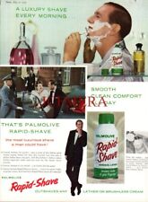 PALMOLIVE Rapid Shave Shaving Foam ADVERT Original Vintage 1959 Print Ad 691/06