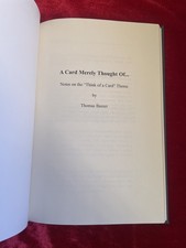 Vintage Magic Tricks Book Card