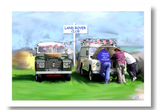 Car greeting card - ,, rover