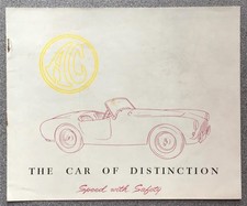 AC ACE & ACECA Sports Car Sales Brochure c1960