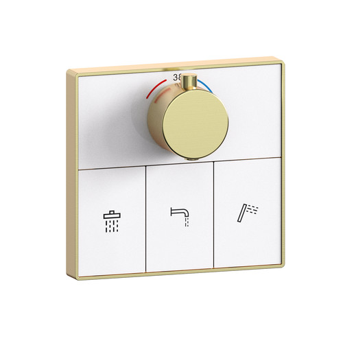 Brushed brass push button - brushed,