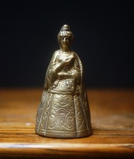 Vintage Brass Lady Table Bell