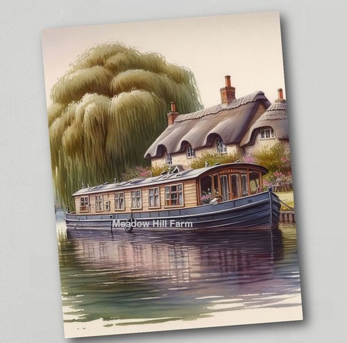 Fridge magnet canal barge - fridge,
