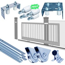 Buy SLIDING GATE KIT | 3 Tracks, Rollers, Stopper, Wheels 1 YEAR WARRANTY