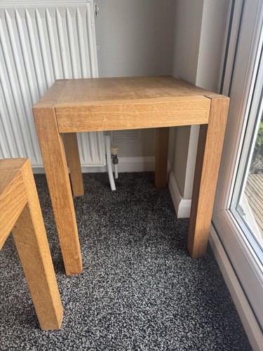 Two stacking tables solid wood - stacking,