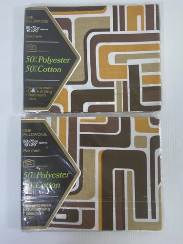 Vintage pair pillowcases - vintage, 1970s