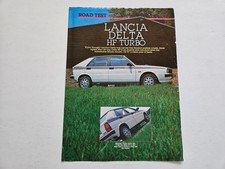 LANCIA DELTA HF TURBO ROAD TEST SALES BROCHURE 1984