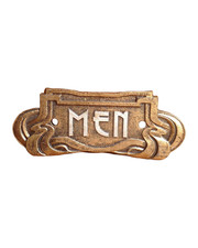 Cast Iron Art Nouveau Men sign