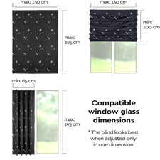 SACREDWE PORTABLE BLACKOUT BLIND SIZE 198 X 136 WITH SUCTION CUPS