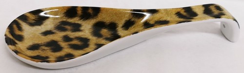 Leopard brown porcelain - porcelain, spoon