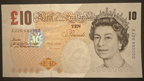 Note uncirculated - £10,