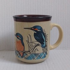 Vintage Kilncraft Kingfisher Stoneware Mug UK Wildlife Unused VGC
