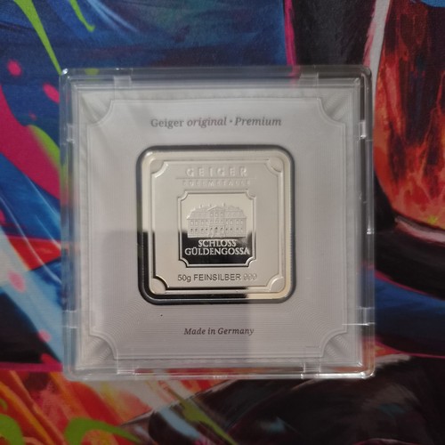 50g silver geiger - in, case
