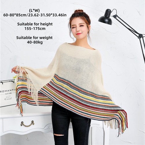 Lady rainbow stripe - lady, poncho