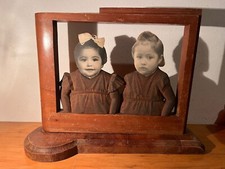 Antique Mexican PHOTO FOTOESCULTURA WOOD CARVING HAND PAINTED FOLK ART 30's #5