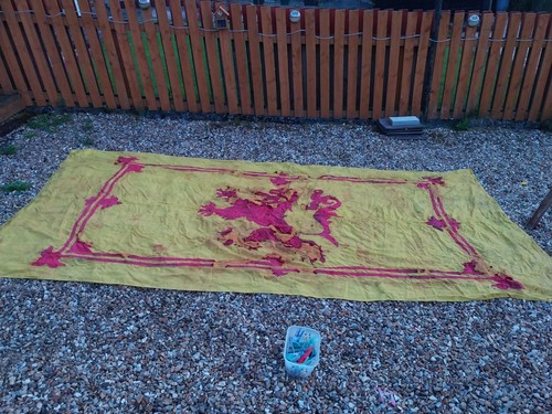Antique scottish flag lion - antique,