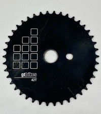 GT Bikes 42 Tooth Sprocket Old Mid School BMX 42tT Black Pro Street Disk Squares