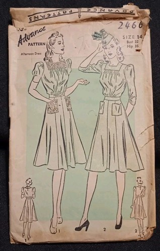 Vintage 1940s advance pattern - advance,