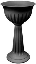 Elegant 2 x Black Urn Plastic