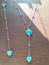 Ushiny Silver Tone Turquoise