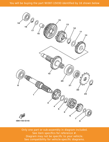 Yamaha collar 90387 1503d oem - 90387-1503d,