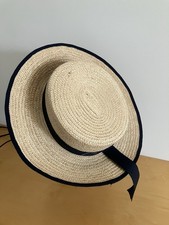 Venice Style Boater Raffia Hat
