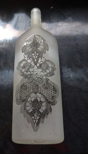 Etched style large - , glass